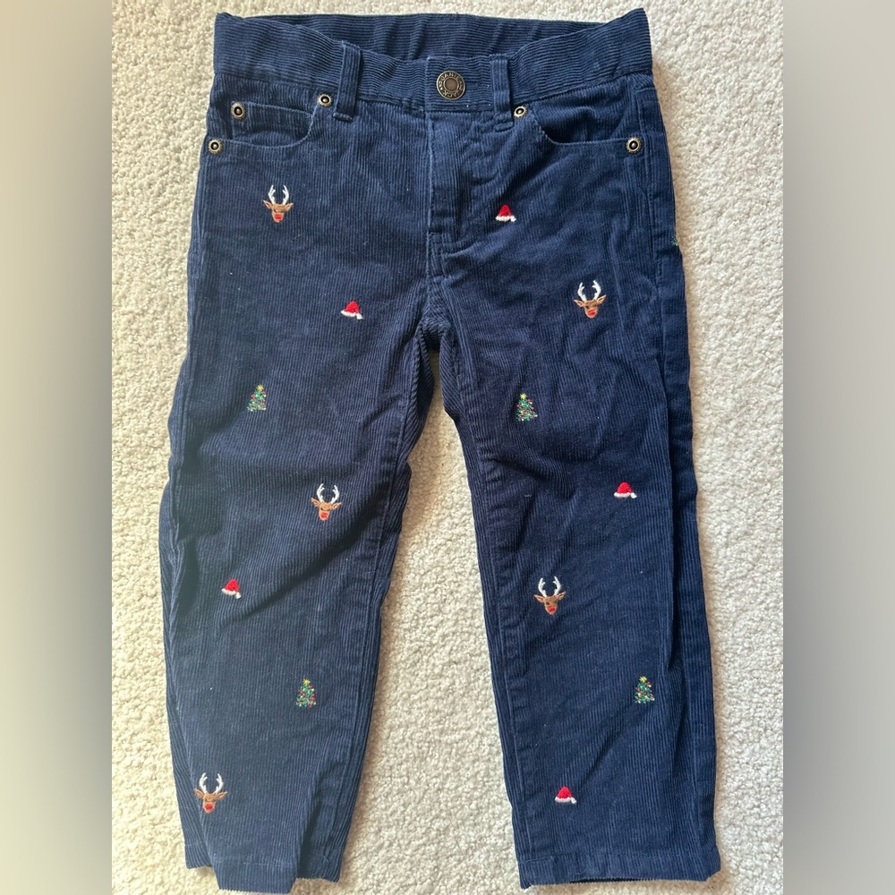Janie and Jack Navy Corduroy Kids Pants